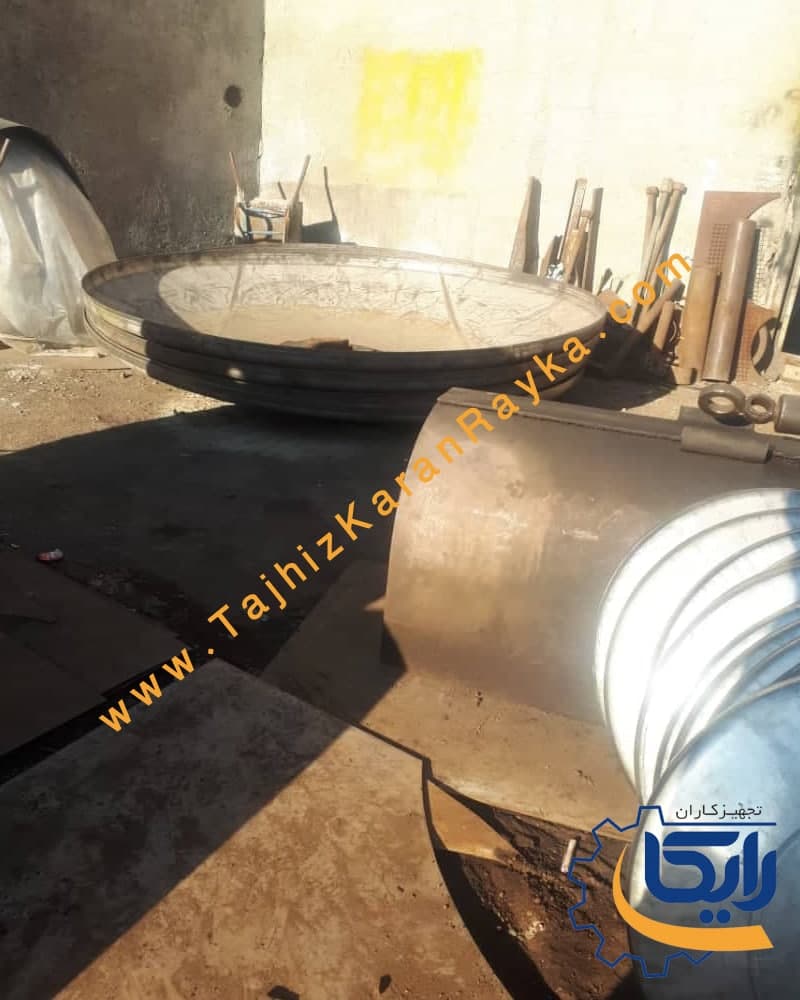 تولید و ساخت کپ(عدسی) استنلس استیل با قطر 3 متر