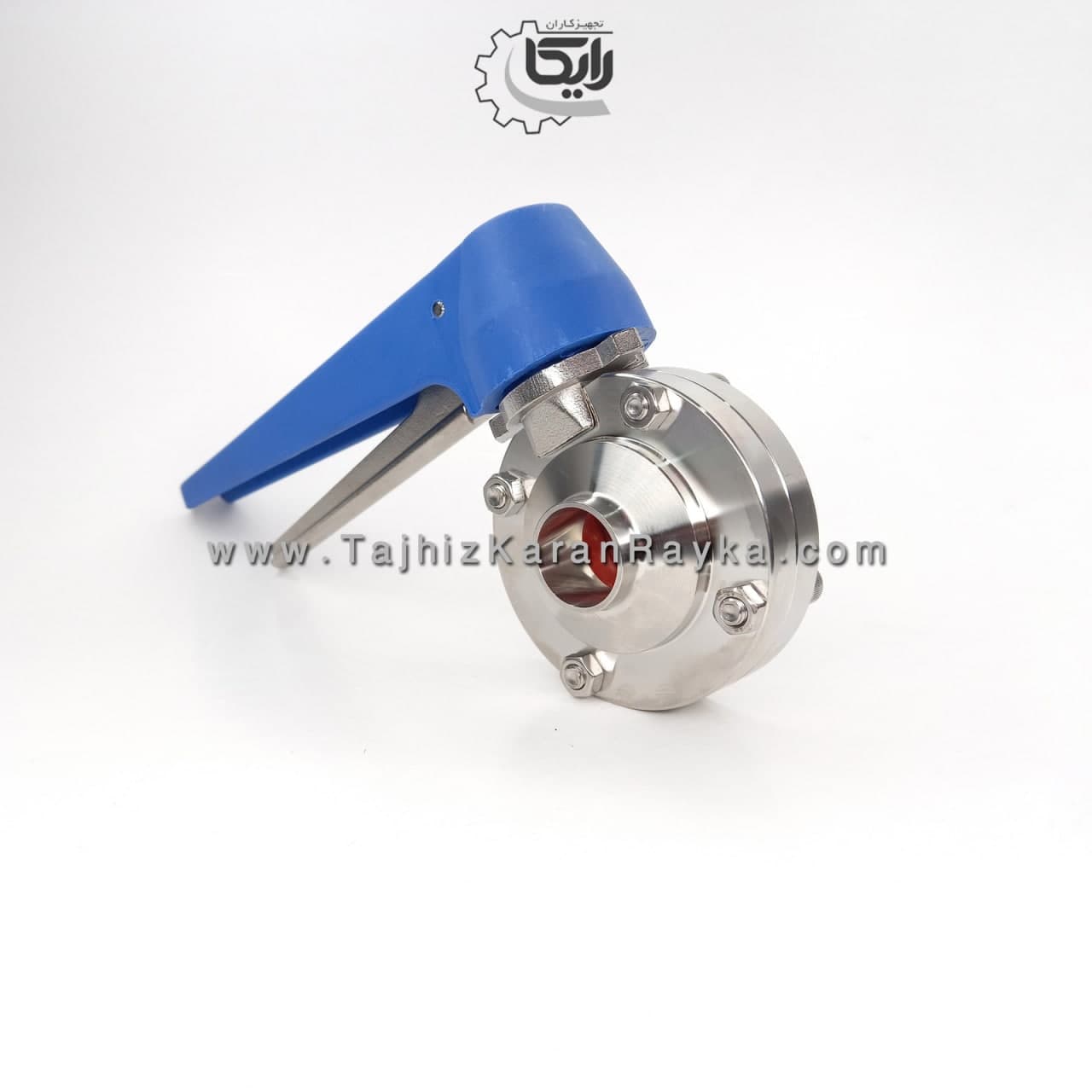 شیر پروانه ای دسته کلاجی استنلس استیل صنایع غذایی و دارویی