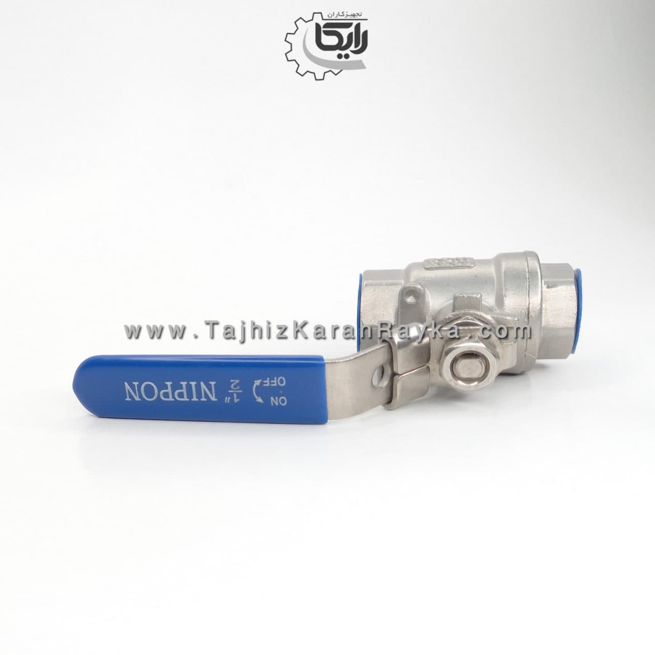 شیر گازی (توپی Ball Valve) دو تکه دنده ای استنلس استیل