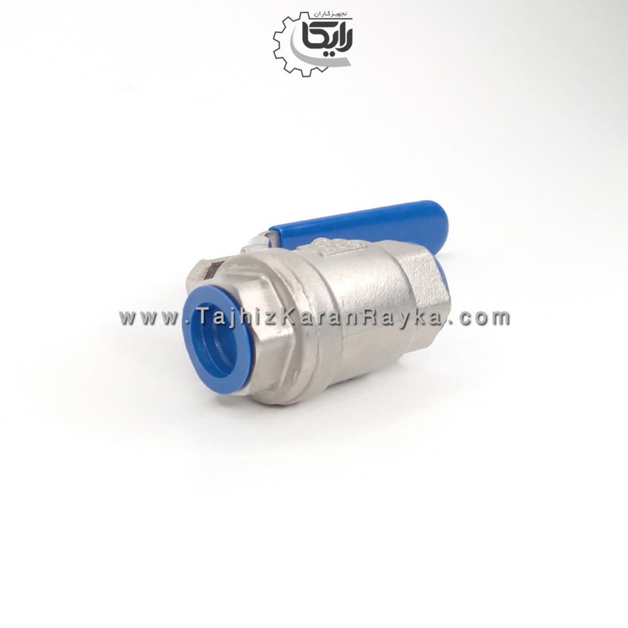 شیر گازی (توپی Ball Valve) دو تکه دنده ای استنلس استیل